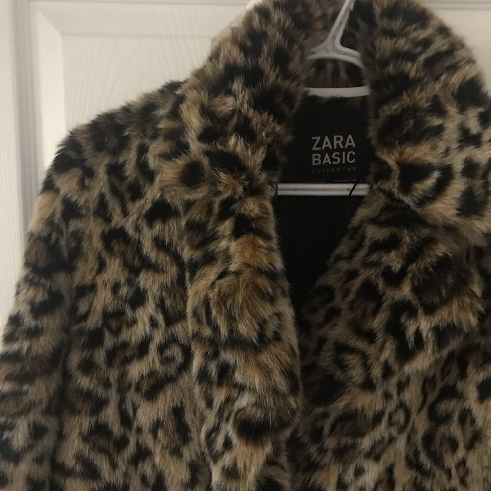 Zara Leopard Fur Jacket